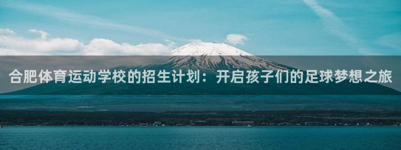 米兰体育官网下载招商：合肥体育运动学校的招生计划：开