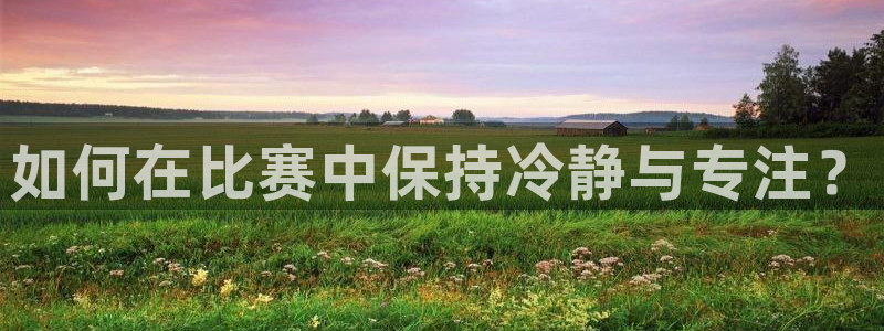 米兰体育官网下载是干嘛的公司：如何在比赛中保持冷静与专注？